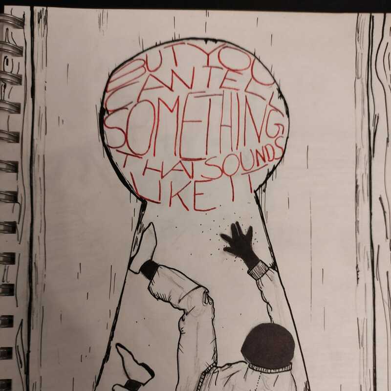 Das Meistgehörte 2, Tusche auf A5, 2023