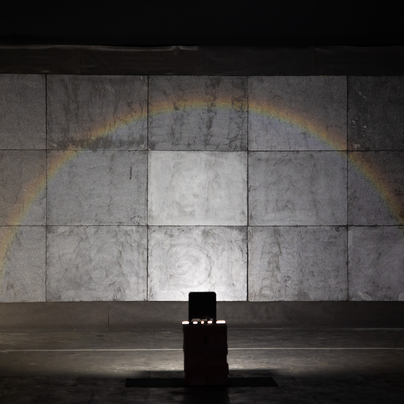 "RAINBOW" Installation, 2025, as seen at Ars Electronica Festival, 23 million glass beads, 10 litres of spray glue
credit: tom mesic